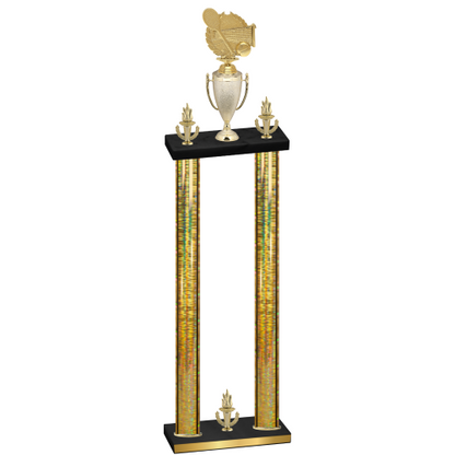 Double Gold Glacier Victory Tennis Trophy
