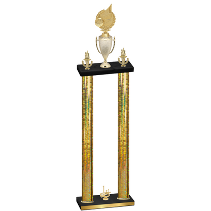 Double Gold Glacier First Place Volleyball Trophy