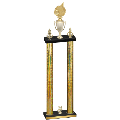 Double Gold Glacier Year Volleyball Trophy