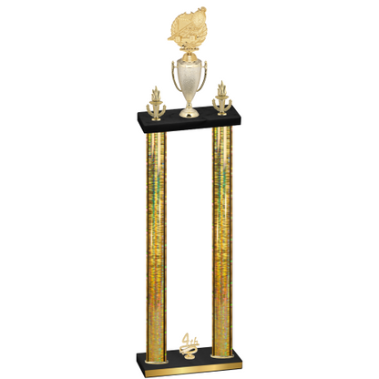 Double Gold Glacier Fourth Place Swimming Trophy