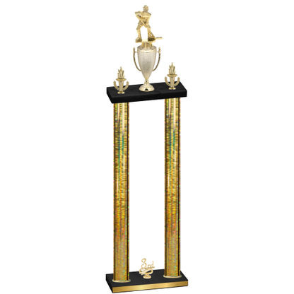 Double Gold Glacier Third Place Hockey Trophy