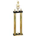 Double Gold Glacier Fourth Place Lacrosse Trophy