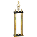 Double Gold Glacier Fourth Place Lacrosse Trophy