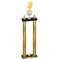 Double Gold Glacier Fourth Place Pickleball Trophy