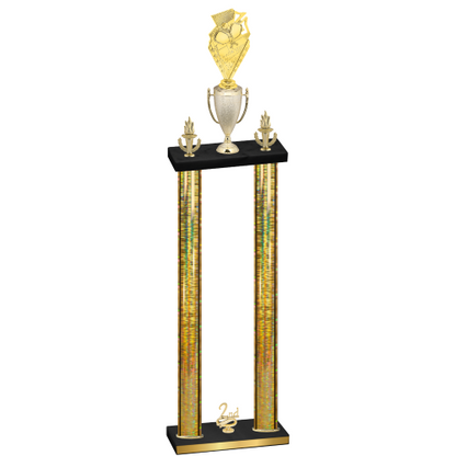 Double Gold Glacier Second Place Pickleball Trophy
