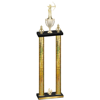 Double Gold Glacier Fourth Place Archery Trophy