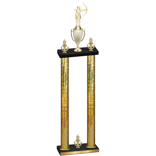 Double Gold Glacier Victory Archery Trophy