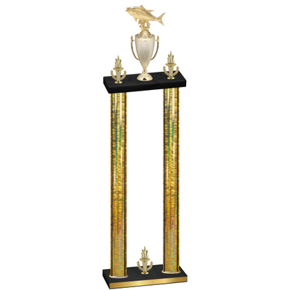 Double Gold Glacier Victory Fishing Trophy