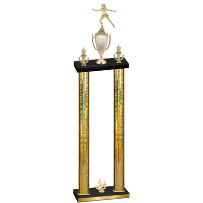Double Gold Glacier Fourth Place Skater Trophy