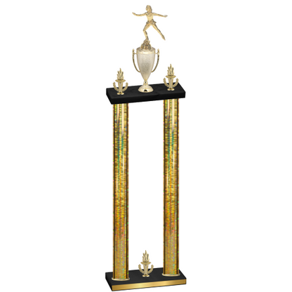 Double Gold Glacier Victory Skater Trophy