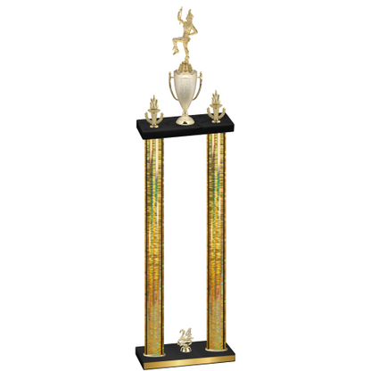 Double Gold Glacier Year Majorette Trophy