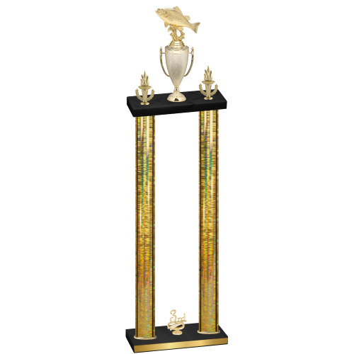 Double Gold Glacier Third Place Fishing Trophy