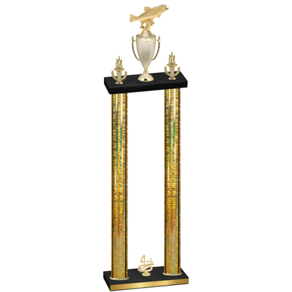 Double Gold Glacier Fourth Place Fishing Trophy