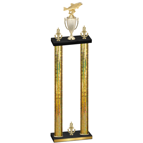 Double Gold Glacier Victory Fishing Trophy