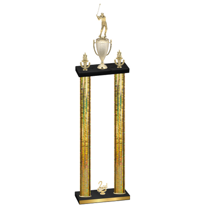Double Gold Glacier Second Place Golf Trophy