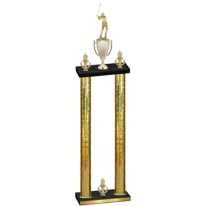 Double Gold Glacier Victory Golf Trophy