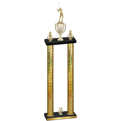 Double Gold Glacier Year Golf Trophy