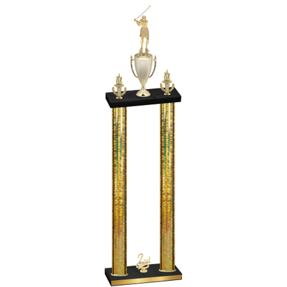 Double Gold Glacier Second Place Golf Trophy
