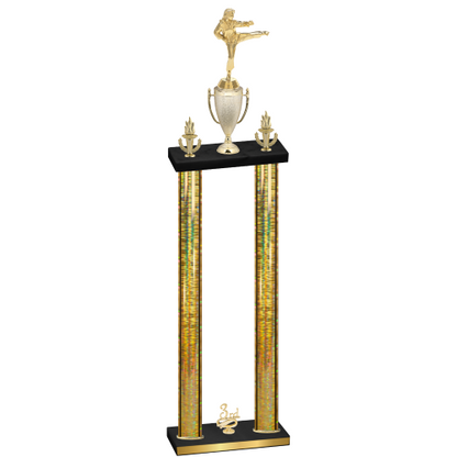 Double Gold Glacier Third Place Karate Trophy