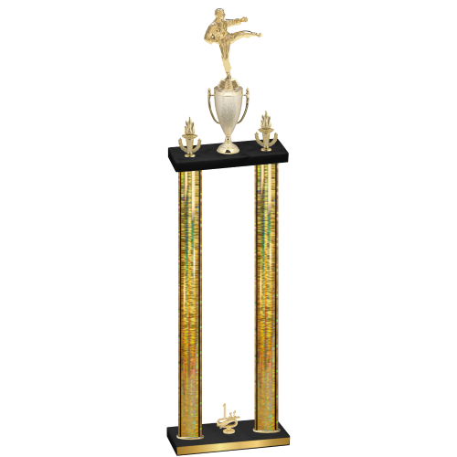 Double Gold Glacier First Place Karate Trophy