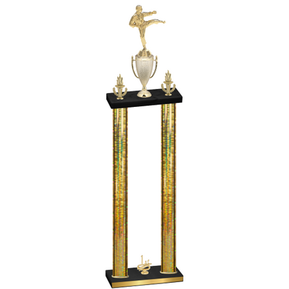 Double Gold Glacier First Place Karate Trophy