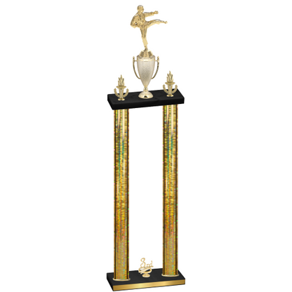 Double Gold Glacier Third Place Karate Trophy