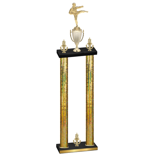 Double Gold Glacier Victory Karate Trophy