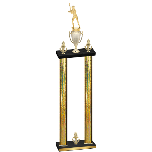 Double Gold Glacier Victory Softball Trophy