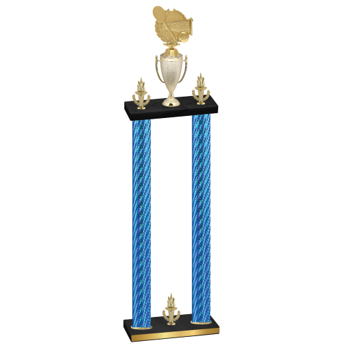 Double Blue Carbon Fiber Victory Tennis Trophy