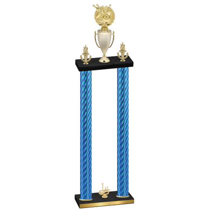 Double Blue Carbon Fiber First Place Bowling Trophy