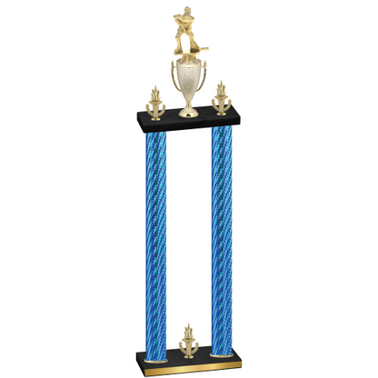 Double Blue Carbon Fiber Victory Hockey Trophy