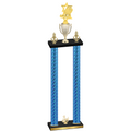 Double Blue Carbon Fiber Third Place Pickleball Trophy