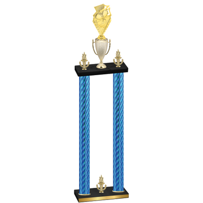 Double Blue Carbon Fiber Victory Pickleball Trophy