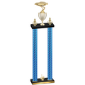Double Blue Carbon Fiber First Place Cars Trophy