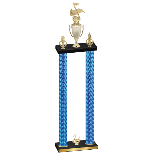Double Blue Carbon Fiber Second Place Music Trophy