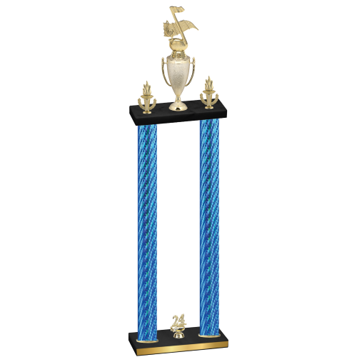 Double Blue Carbon Fiber Year Music Trophy