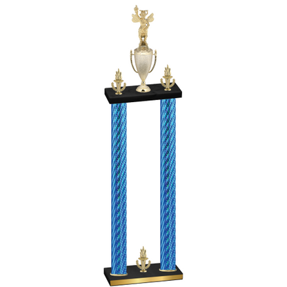 Double Blue Carbon Fiber Victory Academics Trophy