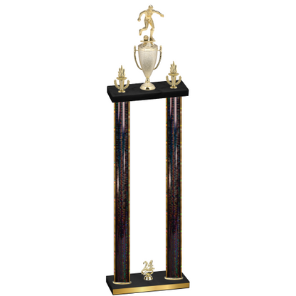 Double Black Glacier Year Soccer Trophy