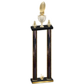 Double Black Glacier First Place Football Trophy