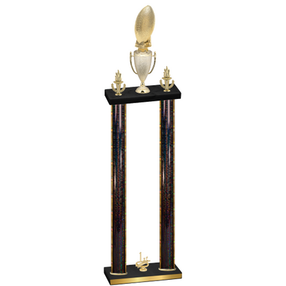 Double Black Glacier First Place Football Trophy