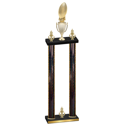 Double Black Glacier Victory Football Trophy