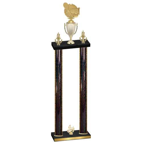 Double Black Glacier Fourth Place Tennis Trophy