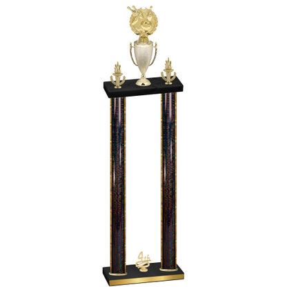 Double Black Glacier Fourth Place Bowling Trophy