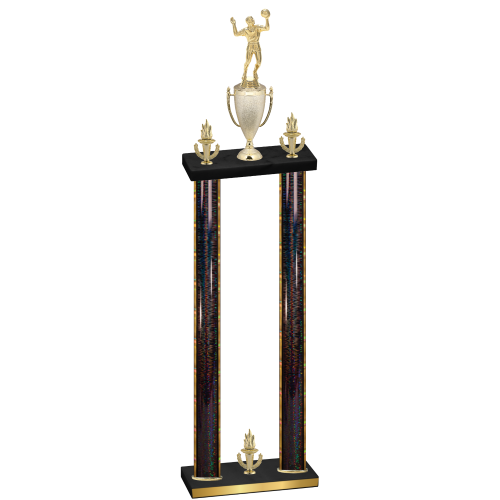 Double Black Glacier Victory Volleyball Trophy