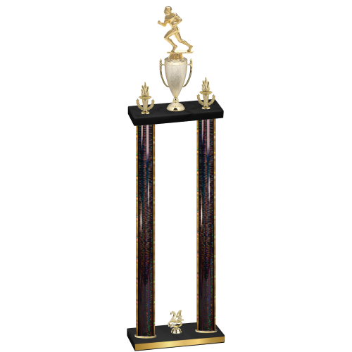 Double Black Glacier Year Football Trophy