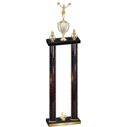 Double Black Glacier Fourth Place Cheerleading Trophy