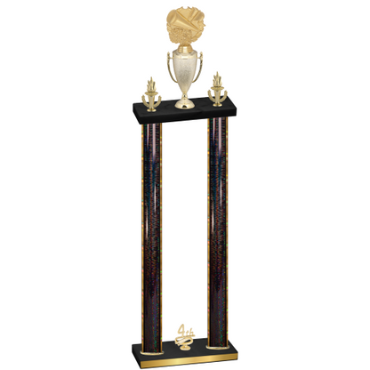 Double Black Glacier Fourth Place Cheerleading Trophy