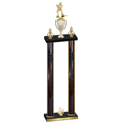 Double Black Glacier Fourth Place Hockey Trophy