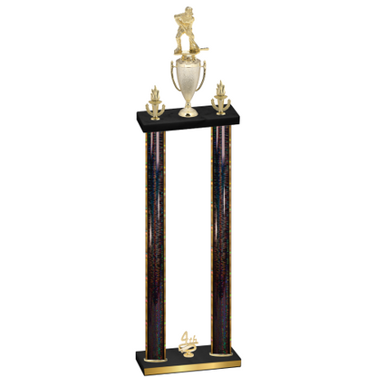 Double Black Glacier Fourth Place Hockey Trophy