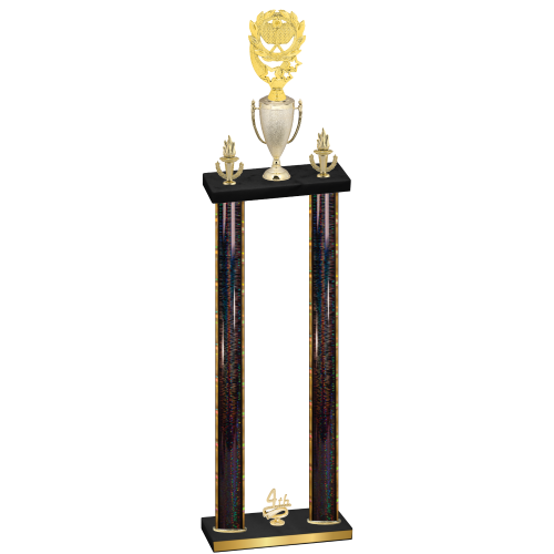 Double Black Glacier Fourth Place Pickleball Trophy